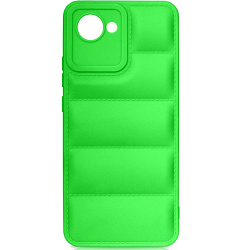 Силиконовый чехол (дутый) DF для Realme C30 DF rmJacket-01 (lime)