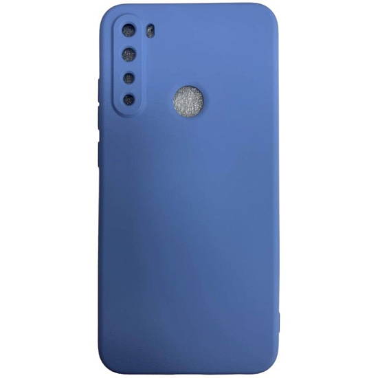 Силиконовый чехол Silicone Case NEW ERA для Xiaomi Redmi Note 8 голубой