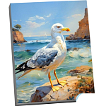 Картина по номерам 40х50 "Чайка на море" (29 цветов) УТМ01491985