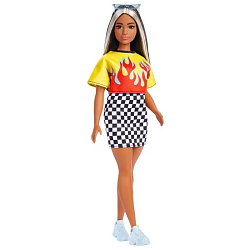 Кукла Barbie Номер 179 - тёмные волосы со светлыми прядям HBV13