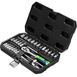 Набор инструментов, 1/4", пластиковый кейс, 29 предметов// Сибртех