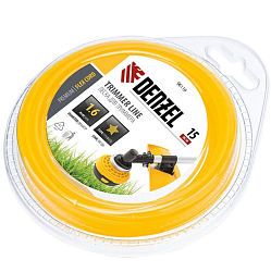 Леска для триммера звезда 1,6 мм х 15 м, блистер FLEX CORD// Denzel 96110