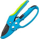 Секатор прямого реза, 200 мм, храповой механизм, металлические обрезиненные рукоятки, LUXE// Palisad