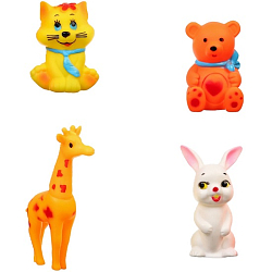 Резиновые игрушки для ванны Крошка Я «Друзья», с пищалкой, в наборе 4 шт. 9936699