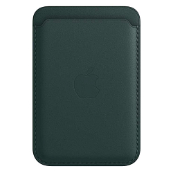 Кошелек для карт MagSafe Leather Wallet для iPhone (№11 Темно-зеленый) (с лого)