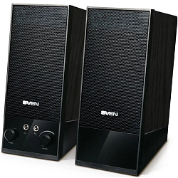 Колонки 2.0 SVEN SPS-604 чёрный (2*2Вт) (Мятая упаковка)