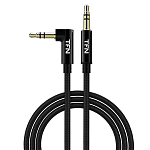 Кабель Jack 3.5 <--> Jack 3.5 TFN TFN-CAUXL1MBK, черный, угловой