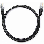 Патч-корд 1.0м CABLEXPERT PP12-1M/BK кат.5e, литой, многожильный (чёрный)