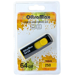 USB 64Gb OltraMax 250 жёлтый