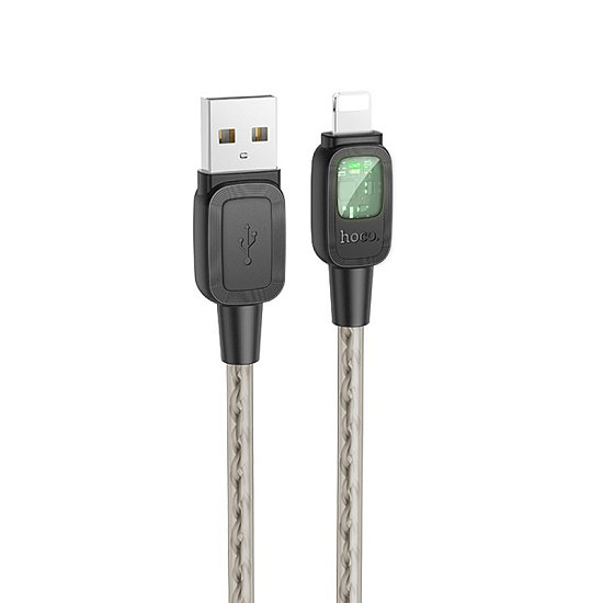 Кабель USB <--> Lightning  1.2м HOCO U124 STONE, чёрный