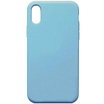 Cиликоновый чехол CTR для iPhone X плотный матовый (серия Colors) (ярко-голубой)