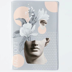 Обложка для паспорта "Античность серый" 5248605