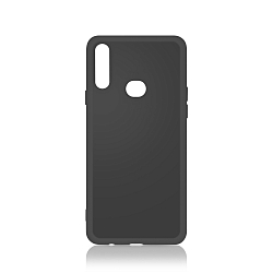 Силиконовый чехол DF для Samsung Galaxy A10s sOriginal-04 (black) с микрофиброй