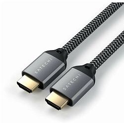 Кабель HDMI <--> HDMI  2.0м SATECHI ST-8KHC2MM, серый космос, 8K