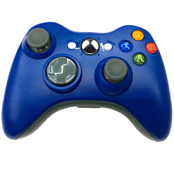 Геймпад MICROSOFT X-Box 360 (синий) (не оригинал)