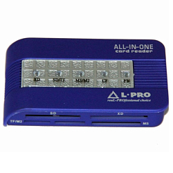 Картридер L-PRO 1148 All-IN-1USB 2.0 , голубой