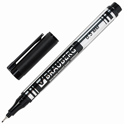 Маркер перманентный 0,5мм черный для CD/DVD металл. наконеч. BRAUBERG арт.150512