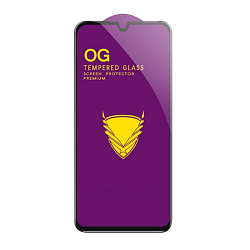 Противоударное стекло NONAME для XIAOMI Redmi Note 9, OG PREMIUM, черное, полный клей, в техпаке