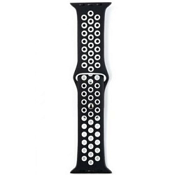 Силиконовый ремешок XO BT08B 42/44/45/49мм (черно-белый) двухцветный