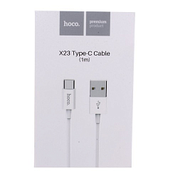 Кабель USB <--> Type-C  1.0м HOCO Skilled X23 белый