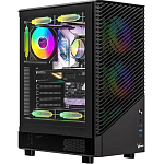 Кormula Mana Geometry черный без БП ATX 3x120mm 1xUSB3.0 1xUSB3.1 audio bott PSU