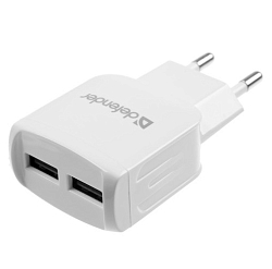 Сетевое ЗУ 2USB 2.1А DEFENDER EPA-13 белый