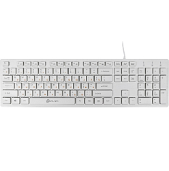 Клавиатура OKLICK 500M белый USB slim Multimedia