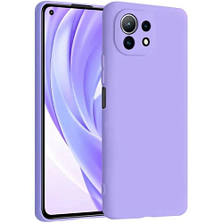 Задняя накладка SILICONE COVER для Xiaomi Mi 11 Lite сиреневый