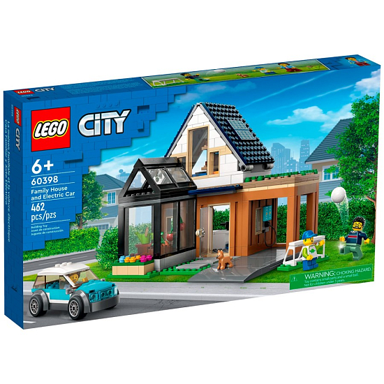 Конструктор LEGO City 60398 Семейный дом и электромобиль