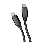 Кабель Type-C <--> Type-C  1.2м DEPPA Silk 72536, черный, 60Вт