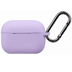 Силиконовый чехол для AirPods Pro Silicone Case с карабином Purple