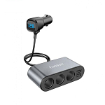 Разветвитель прикуривателя EARLDOM ES-CS2 120W (3выхода+2USB) черный