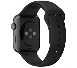 Спортивный ремешoк для Apple Watch Sport 42мм обсидант-чёрный