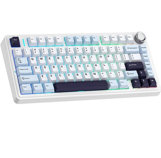 Клавиатура AULA F75 Light Blue-White-Black Purple