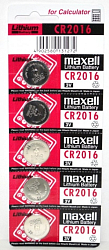 Элемент питания MAXELL CR2016 BL-5