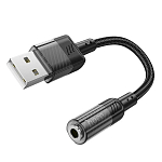 Кабель Jack 3.5 >--> Type-C 15см HOCO LS37
