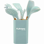 Набор кухонных принадлежностей из силикона KUKMARA Green, 9 предметов, kuk-04/09011501