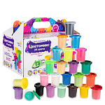 Набор для детской лепки "Тесто-пластилин 24 баночки" GENIO KIDS-ART