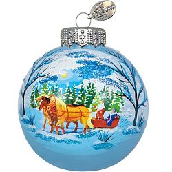 Шар "Тройка быстрая", 65 мм., в подарочной упаковке, КУ-65-254044