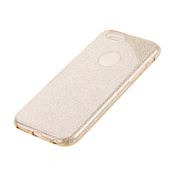 Силиконовый чехол REMAX для iPhone 6/6S (4.7) золото, блестящий (Glitter Creative case, RM-1611)