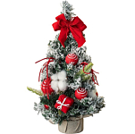 Искусственная ёлка настольная «Сюрприз в мешочке» 41×22 см, красный