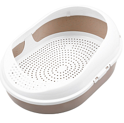 Лоток для кошек с сеткой и бортом "Космо" 51,9 x37,8 x 21,3 см, коричневый 10353227