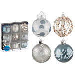 Набор шаров 6 см, 9 шт, цвет: темно- золотой, зелено-стальной, темно-синий SYQB1-0123102 арт.106337