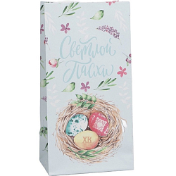 Пакет подарочный без ручек «Светлой Пасхи!», 10 × 19.5 × 7 см      7355716