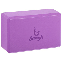 Блок для йоги Sangh, 23×15×8 см, цвет фиолетовый