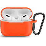 Силиконовый чехол ISA для AirPods Pro Hang Silicon Сase с карабином SL peach