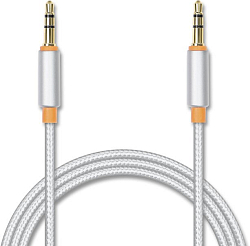 Кабель Jack 3.5 <--> Jack 3.5  2.0м  JET.A JA-AC02 в оплетке, белый