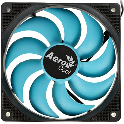 Вентилятор AEROCOOL Motion 12 Plus, 120x120x25мм, 1200 об/мин, Molex 4-pin + 3-pin, 29.8 CFM, 22.1 дБА, съемная крыльчатка, гидравлический подшипник