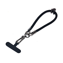 Шнурок на руку текстильный с карабином (black)