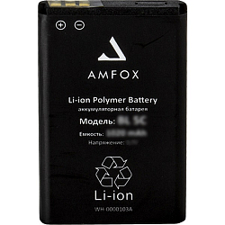 АКБ EURO AMFOX для Nokia (BL-4C) 108/1202/1661/2650/6101/6131/6260/6700/7270/7610 (890mAh) тех.пак